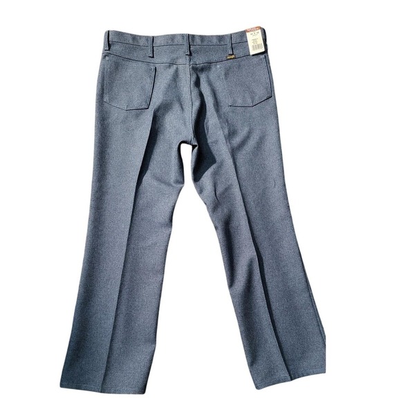 Vintage Wrangler Dress Pants Cowboy Blue Heathered Straight leg size 42x30 - Picture 3 of 7